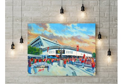 Bristol City FC Ashton Gate Stadium 'Going to the Match' Wall Art Canvas